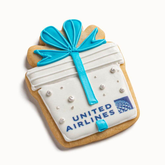 Holiday Gift Box Cookie, with Logo