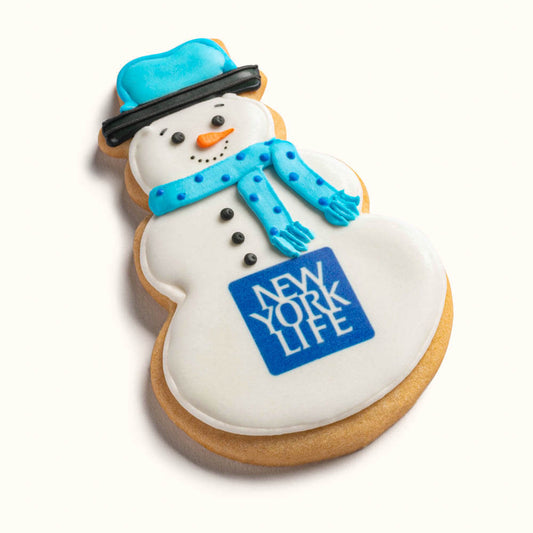 Holiday Snowman Cookie, with Logo