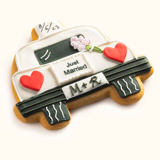 Just Married Cookies White