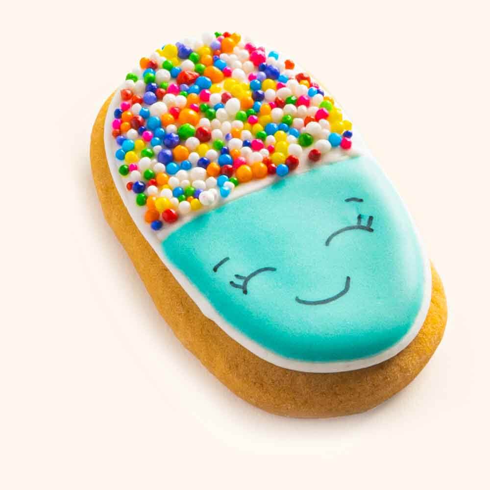 Medicine Pill Cookies Blue