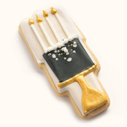 Modern Birthday Cake Cookie Black