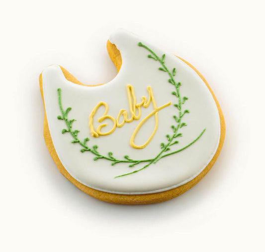 neutral baby shower cookies