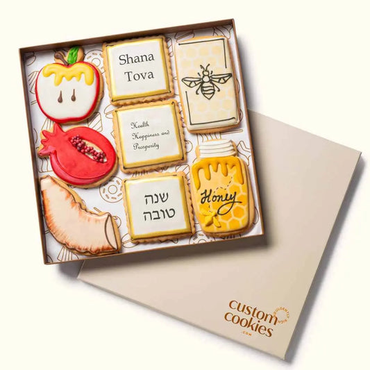 Rosh Hashanah Deluxe Gift box CustomCookies.com