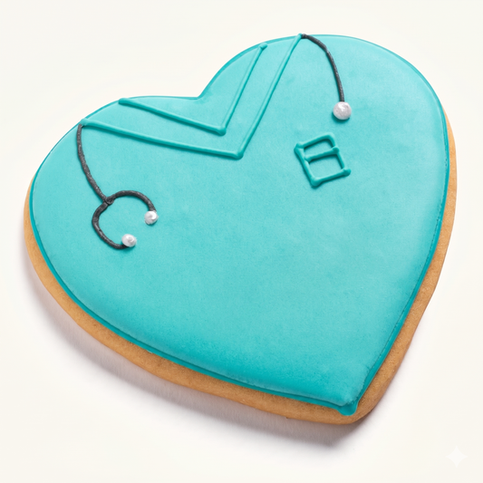 A Work of Heart" Nursing Tribute Cookie CustomCookies.com