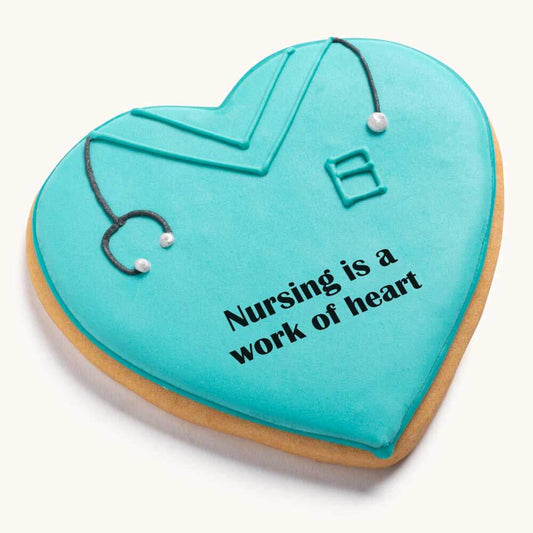 Nurse Coat Heart Cookie CustomCookies.com