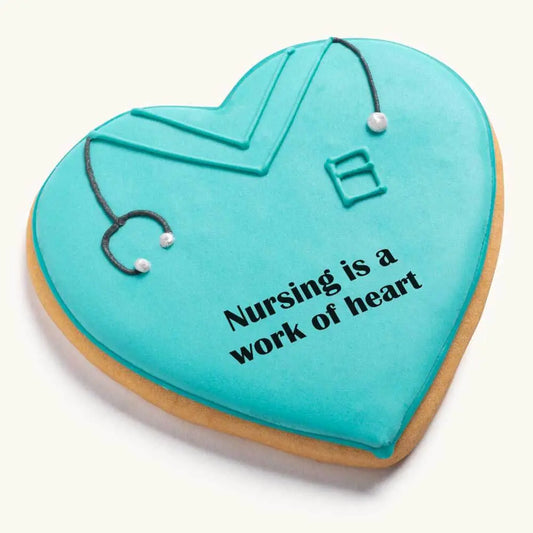 Nurse Coat Heart Cookie CustomCookies.com