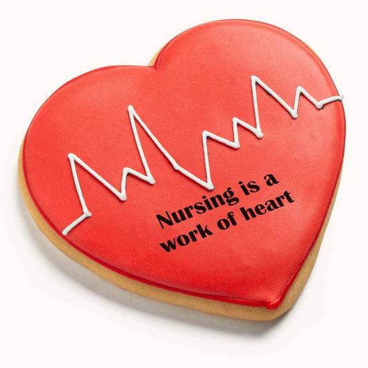 Nurse Day vital Sign Heart Cookie CustomCookies.com