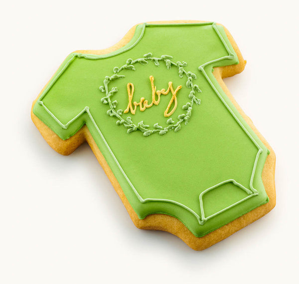 Onesie Cookies For Baby Shower Green