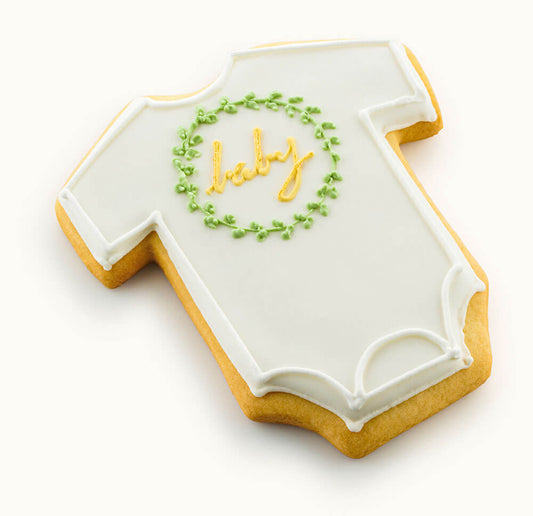 Onesie Cookies For Baby Shower White