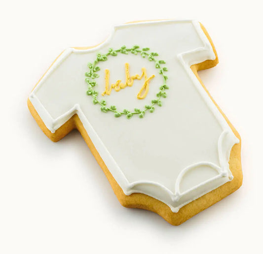 Onesie Cookies For Baby Shower White
