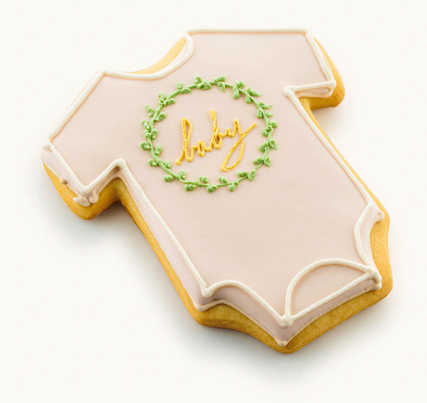 Onesie Cookies For Baby Shower Tan