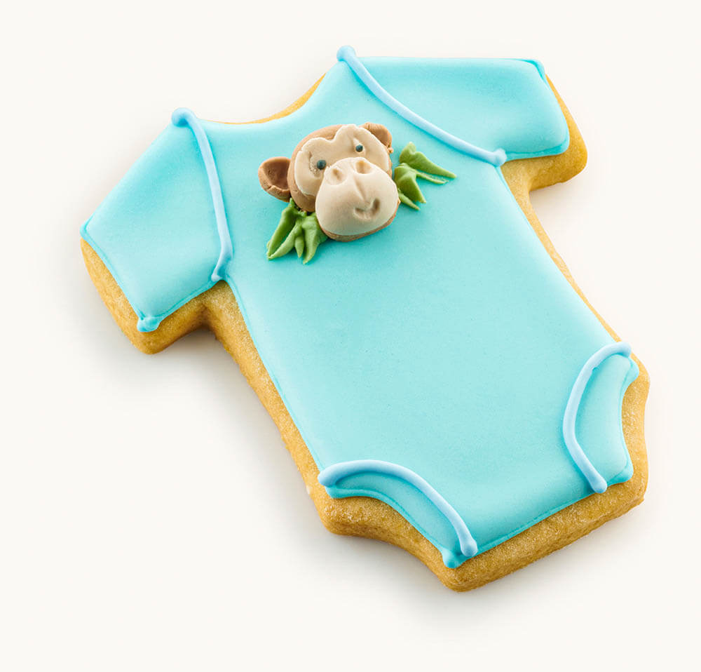 Blue Onesie Cookies For Boys Baby Shower