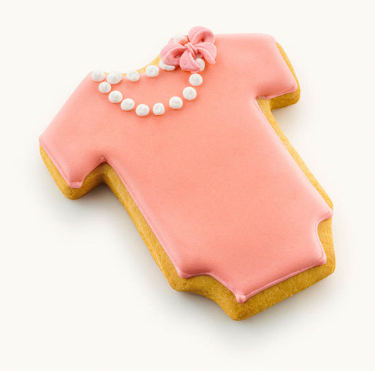 Onesie Cookies For Girls Baby Shower  Peach