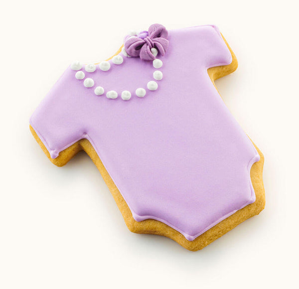 Onesie Cookies For Girls Baby Shower Purple