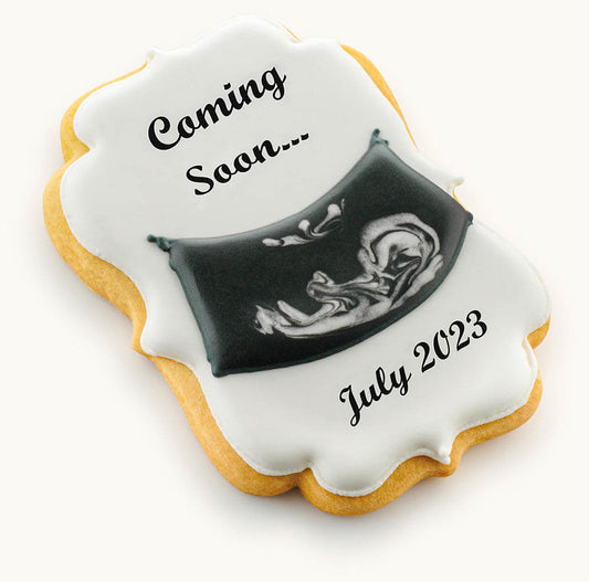 pregnancy announcement cookies