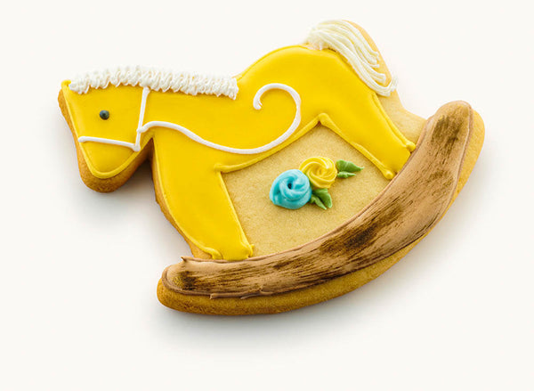 rocking horse cookies for boy Yellow