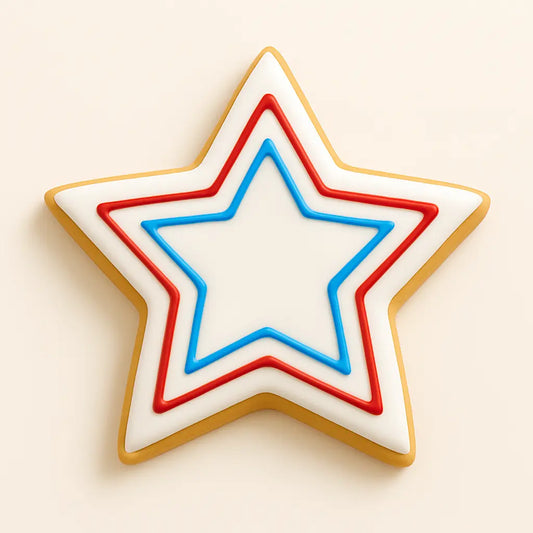 Patriotic Star Cookie CustomCookies.com