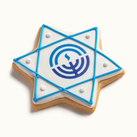 Star of David Cookies, with Logo CustomCookies.com