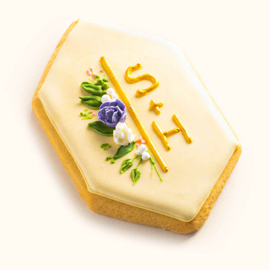 Vertical Monogram Wedding Cookies