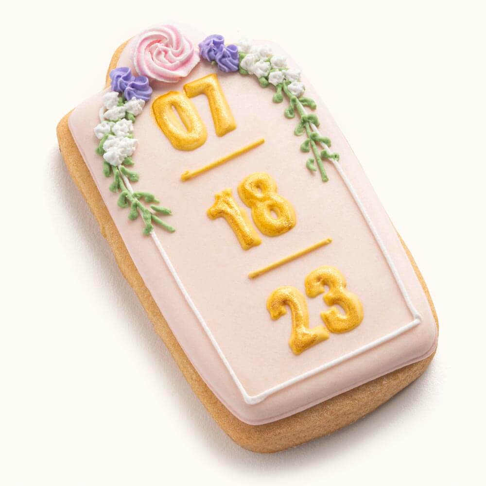 Wedding Date Cookie Pink