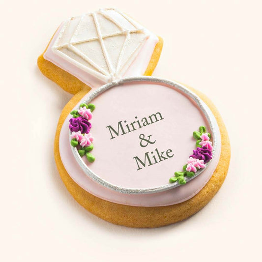 Wedding Ring Cookies Pink