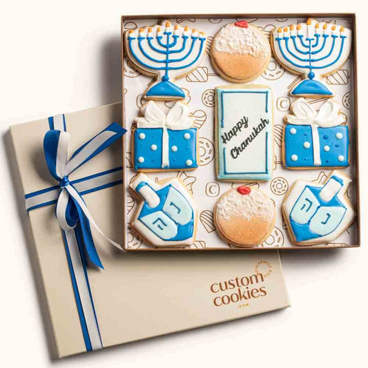 Hanukkah Supreme Cookie Gift box CustomCookies.com
