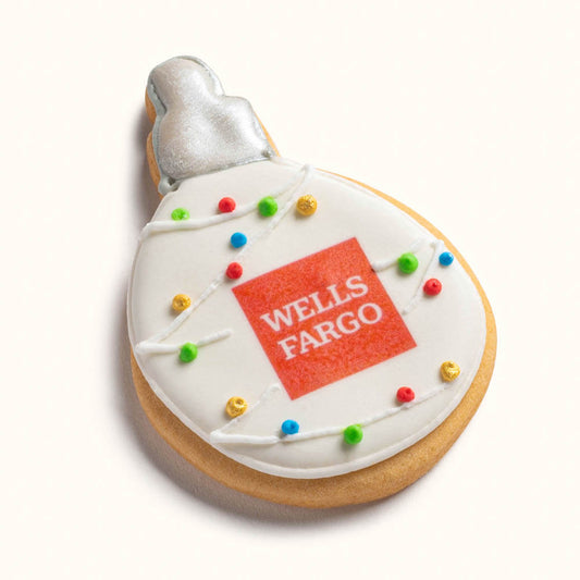 Holiday Themed Chocolate Covered Logo Cookies Red