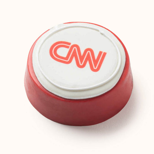 Holiday Themed Chocolate Covered Logo Cookies Red