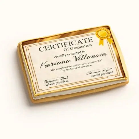 Custom Diploma & Graduation Certificate Cookie CustomCookies.com