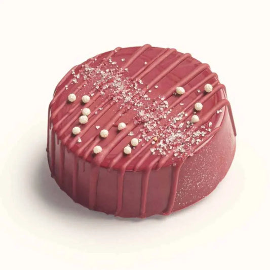 Customizable gourmet chocolate covered cookies with school color drizzle and decorative sprinkles for party favors