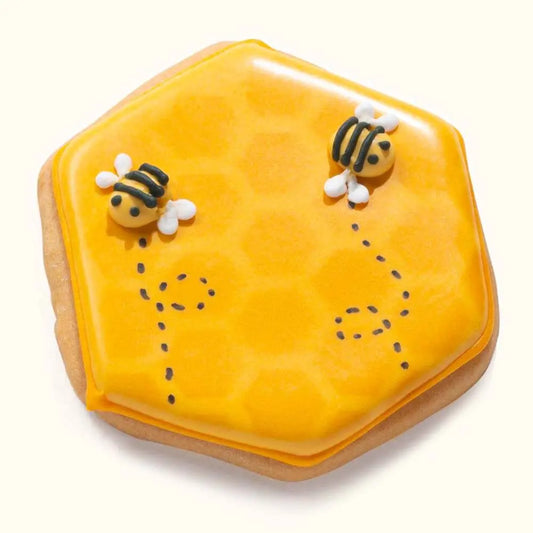 Honeycomb Bee Cookie CustomCookies.com