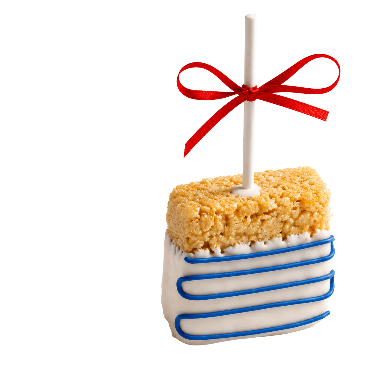 Patriotic Dipped Rice Krispie Treat Pop CustomCookies.com