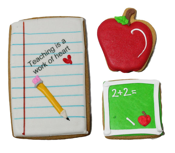 A Work of Heart" Teacher Appreciation Cookie Gift Box CustomCookies.com