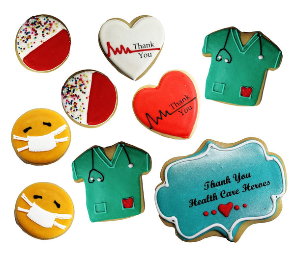 Nurse Appreciation Cookie Gift basket CustomCookies.com