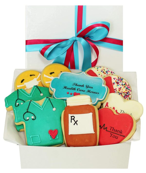 Nurse Appreciation Cookie Gift basket CustomCookies.com