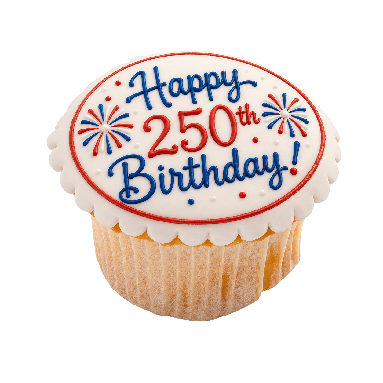 USA 250th Cupcake CustomCookies.com