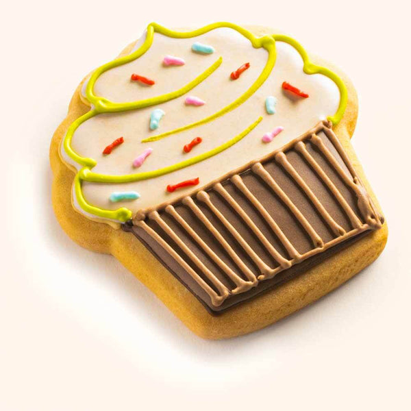 Birthday Cupcake Cookies Brown