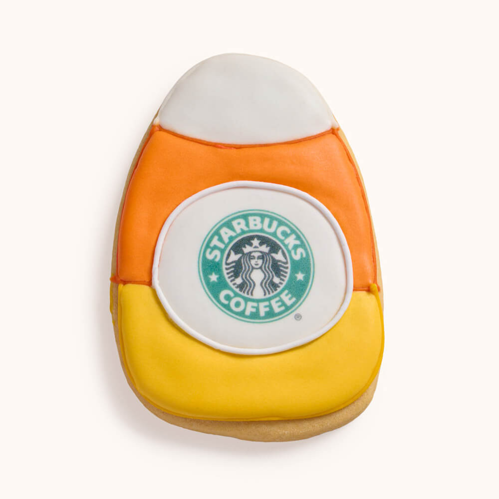 Logo Candy Corn Halloween Sugar Cookie