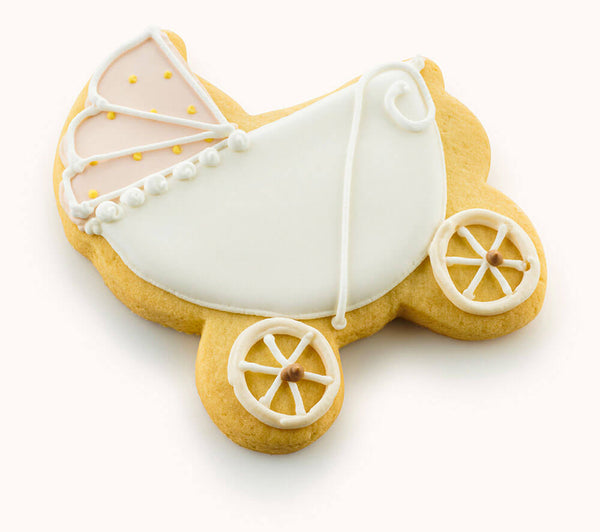 carriage cookies baby shower White