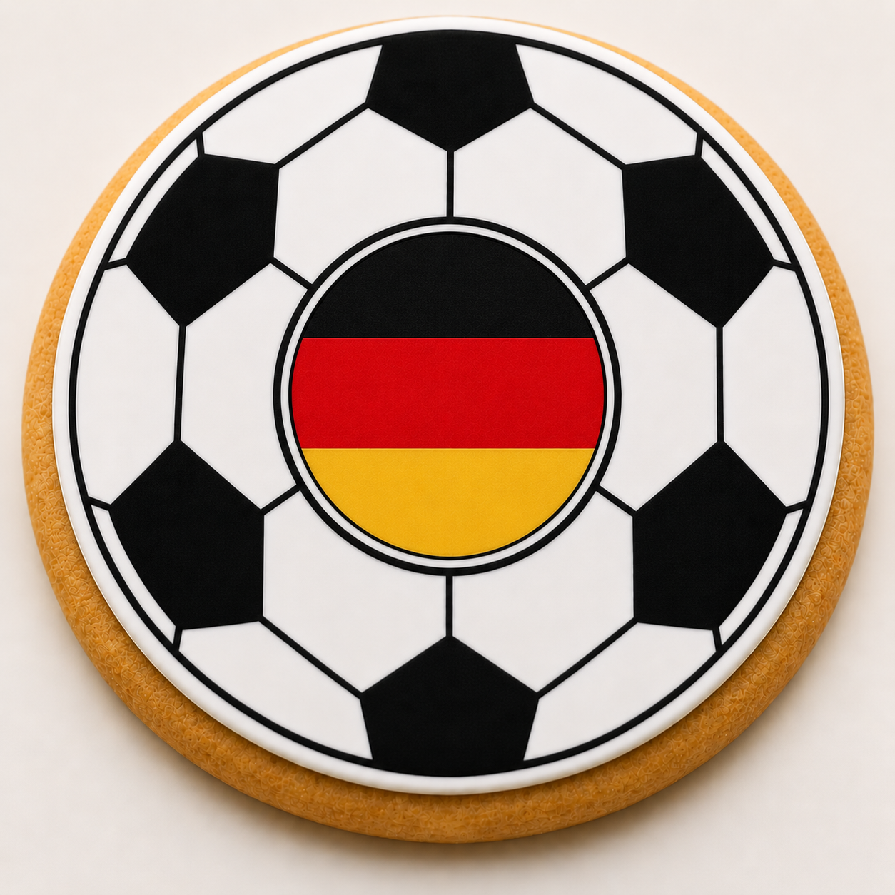 Germany Flag Soccer Ball Cookie | Custom World Cup Decorated Sugar Cookie