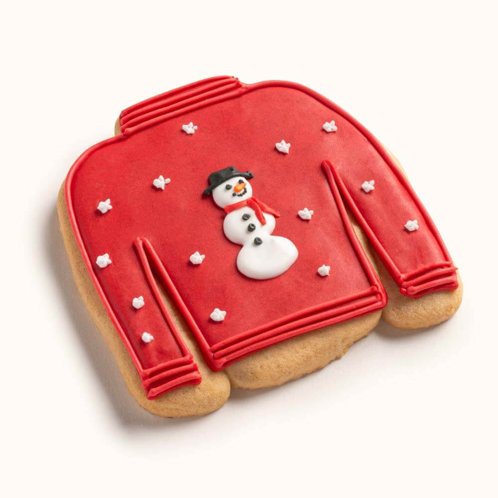 Christmas Snowman Ugly Sweater Cookies