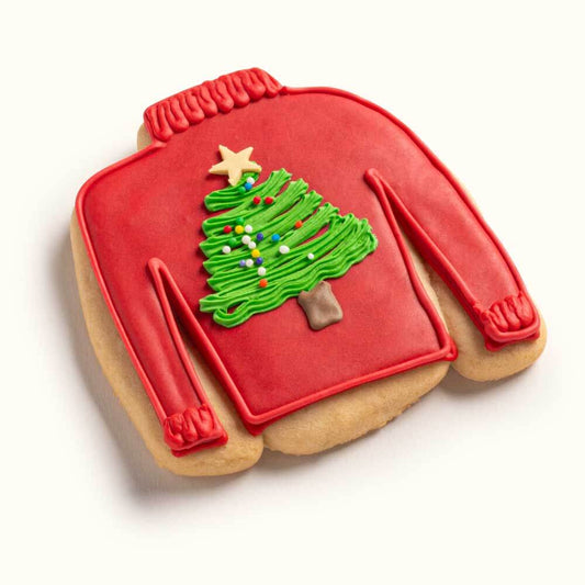 Christmas Tree Ugly Sweater Cookies