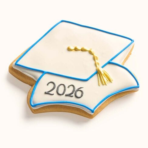 Graduation Cap Cookies White
