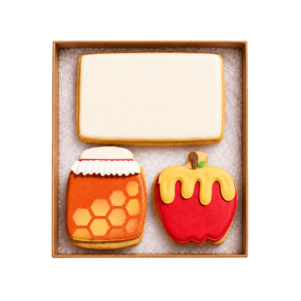 Custom Logo Rosh Hashanah Cookie Gift Box CustomCookies.com