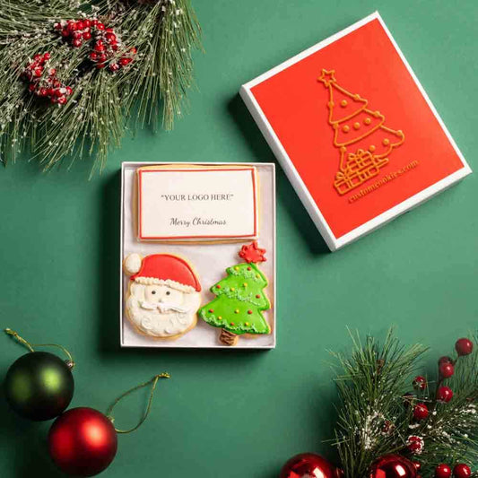 Customized Christmas Greeting Cookie Gift Box