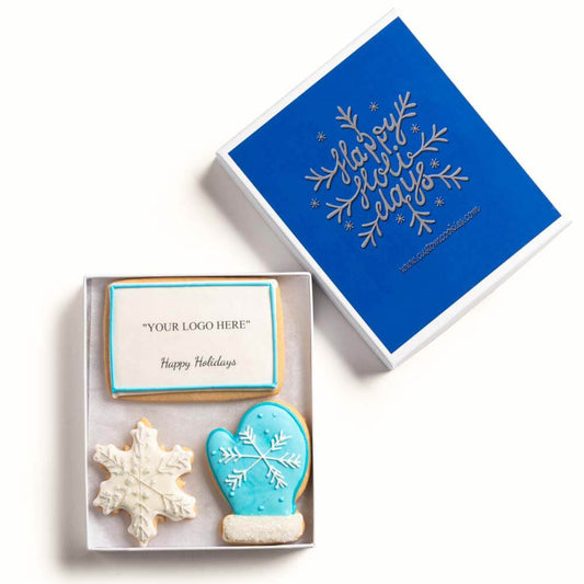 Customized Holiday Greeting Cookie Gift Box