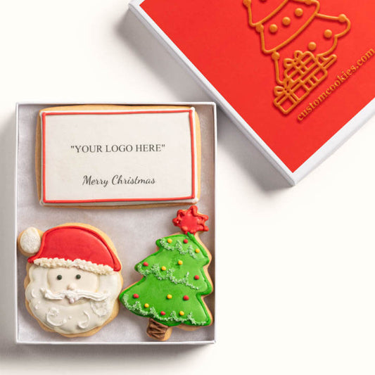 Customized Christmas Greeting Cookie Gift Box