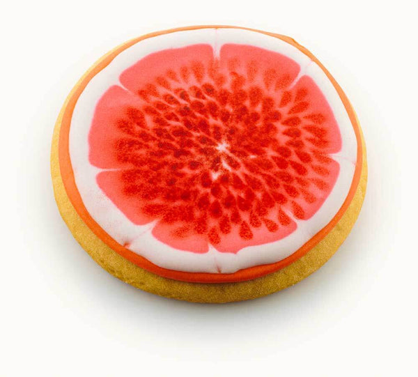 Decorated Grapefruit Cookie