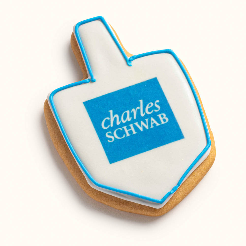 Dreidel Cookies, with Logo