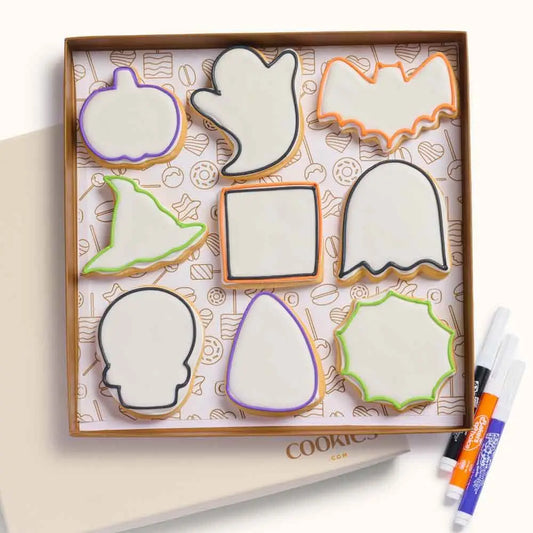 Halloween Color-Your-Own Sugar Cookie Gift Box CustomCookies.com